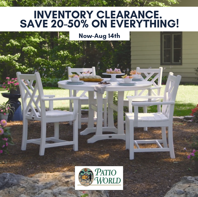 Save Up to 50%  During Patio World’s Overstock Sale